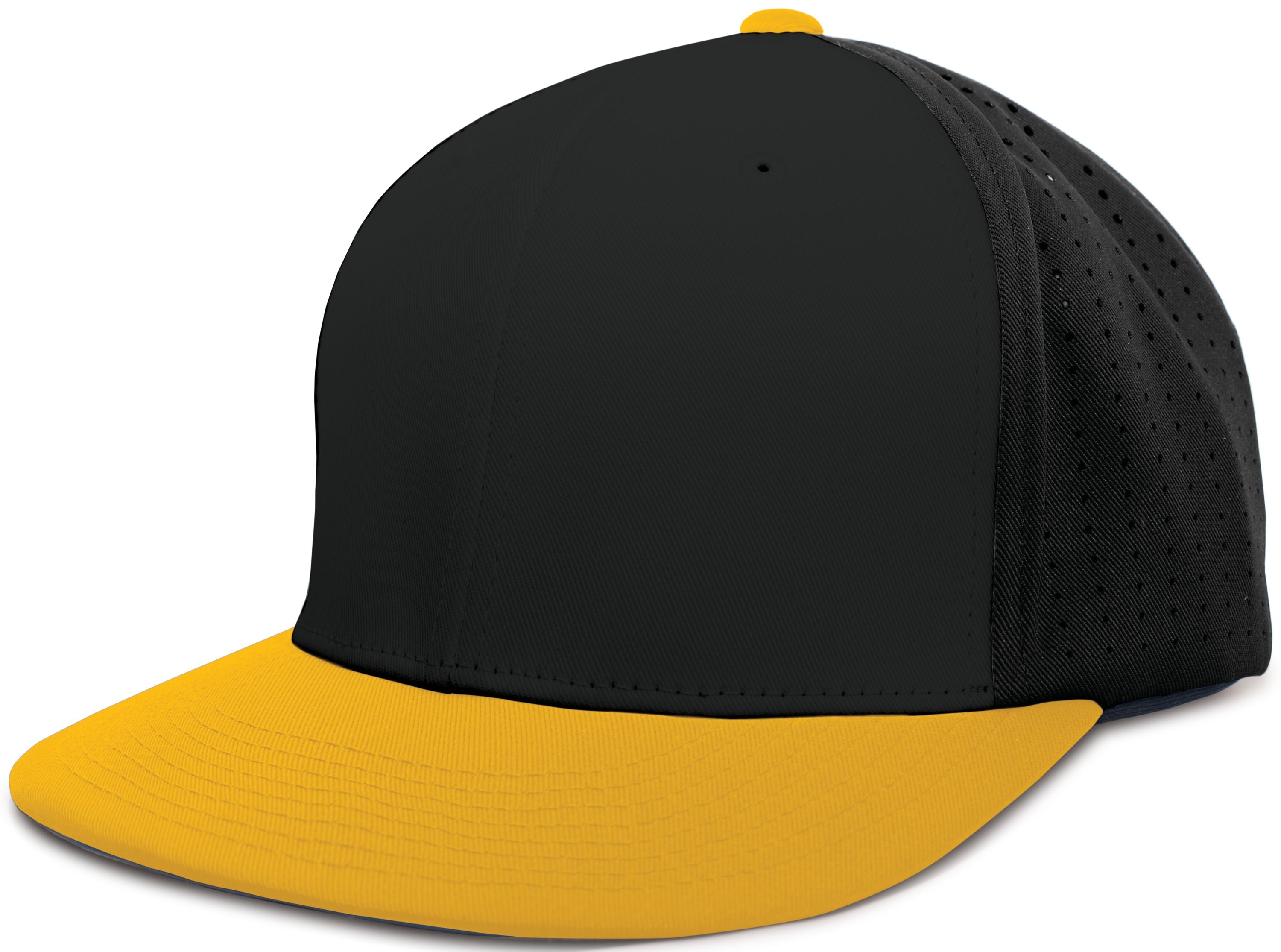 Perforated F3 Performance Flexfit® Cap - XS - BLACK/GOLD