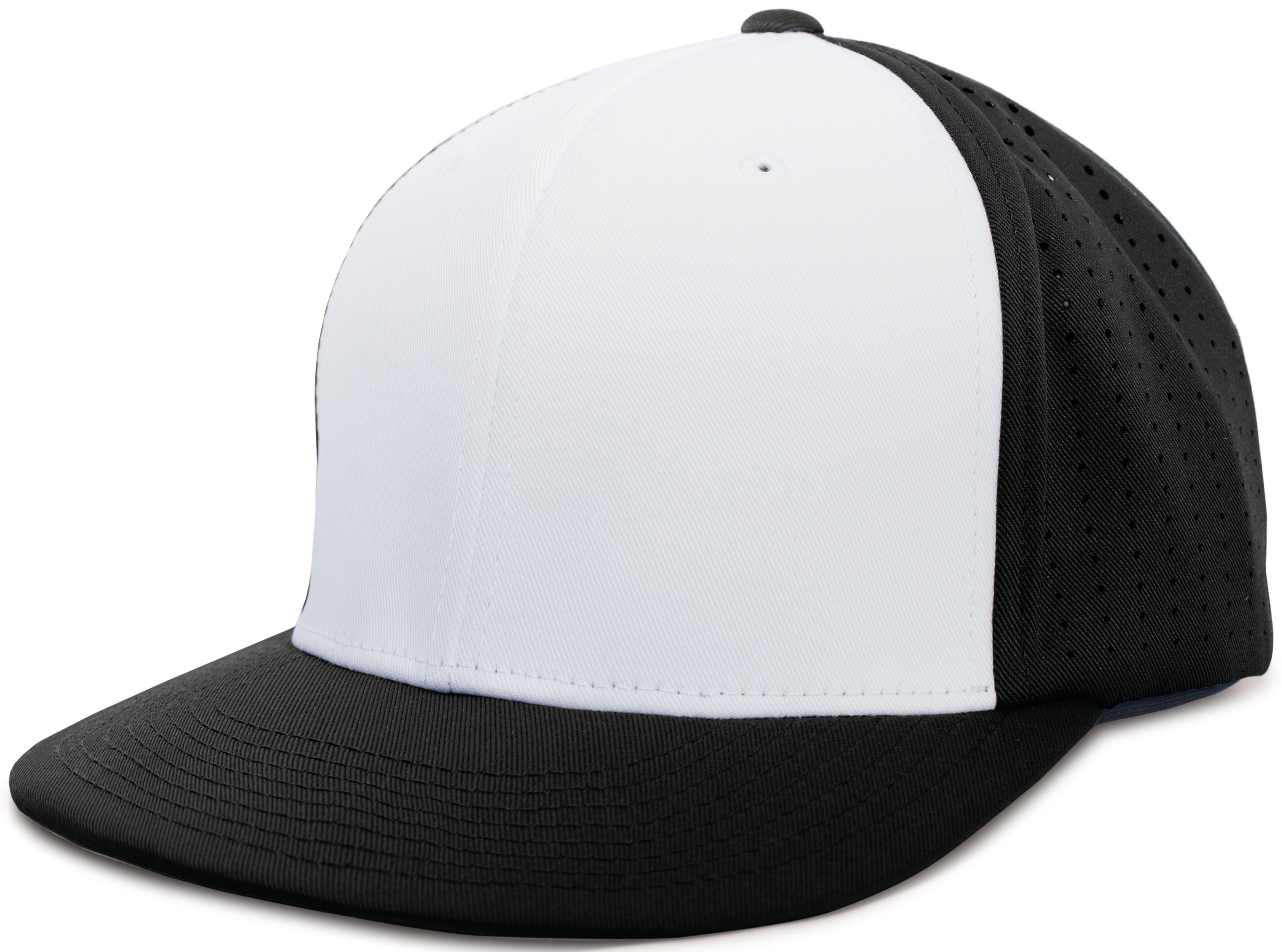 Perforated F3 Performance Flexfit® Cap - XS - WHITE/BLACK/BLACK