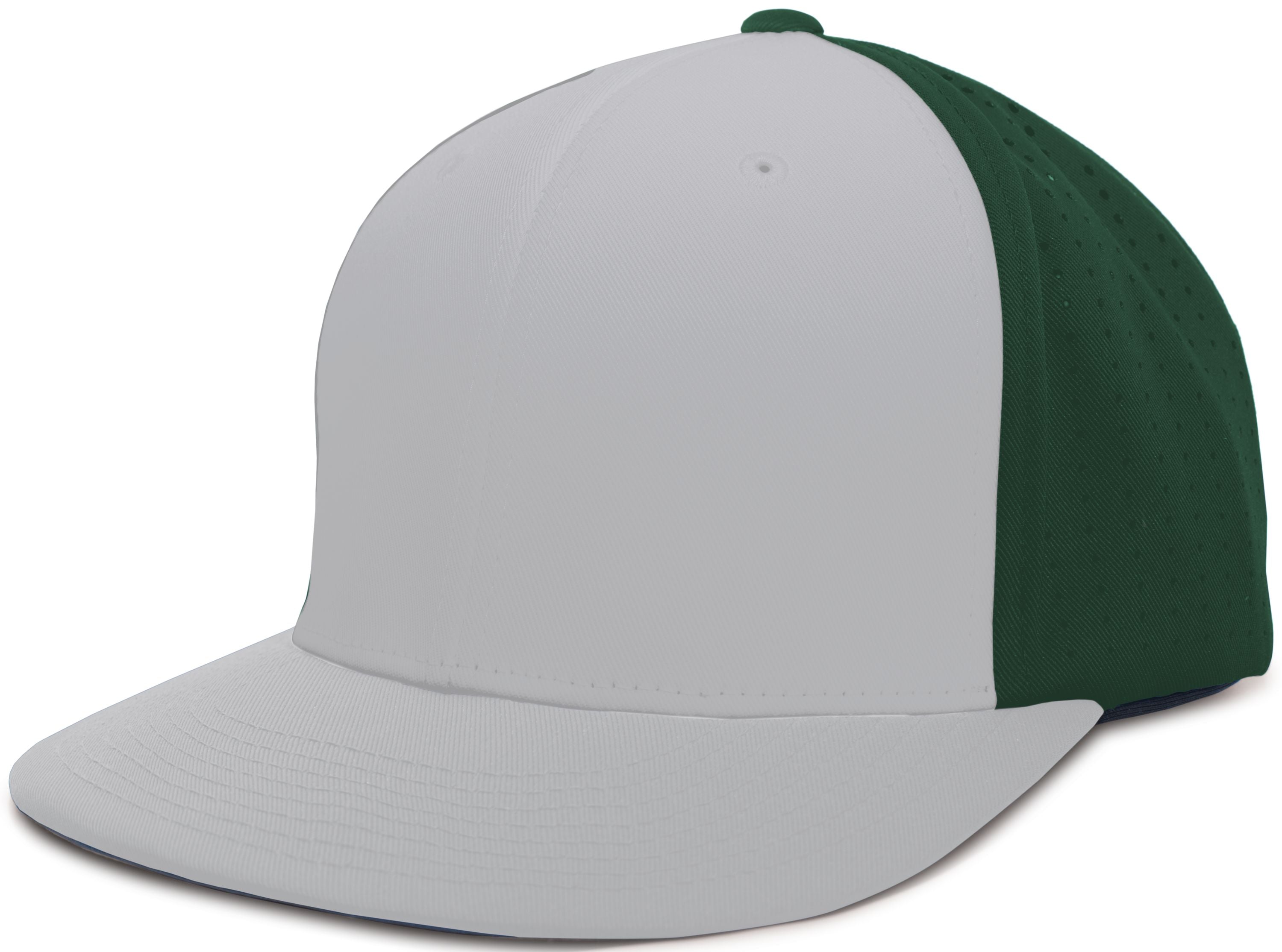 Perforated F3 Performance Flexfit® Cap - XS - SILVER/DARK GREEN/SILVER