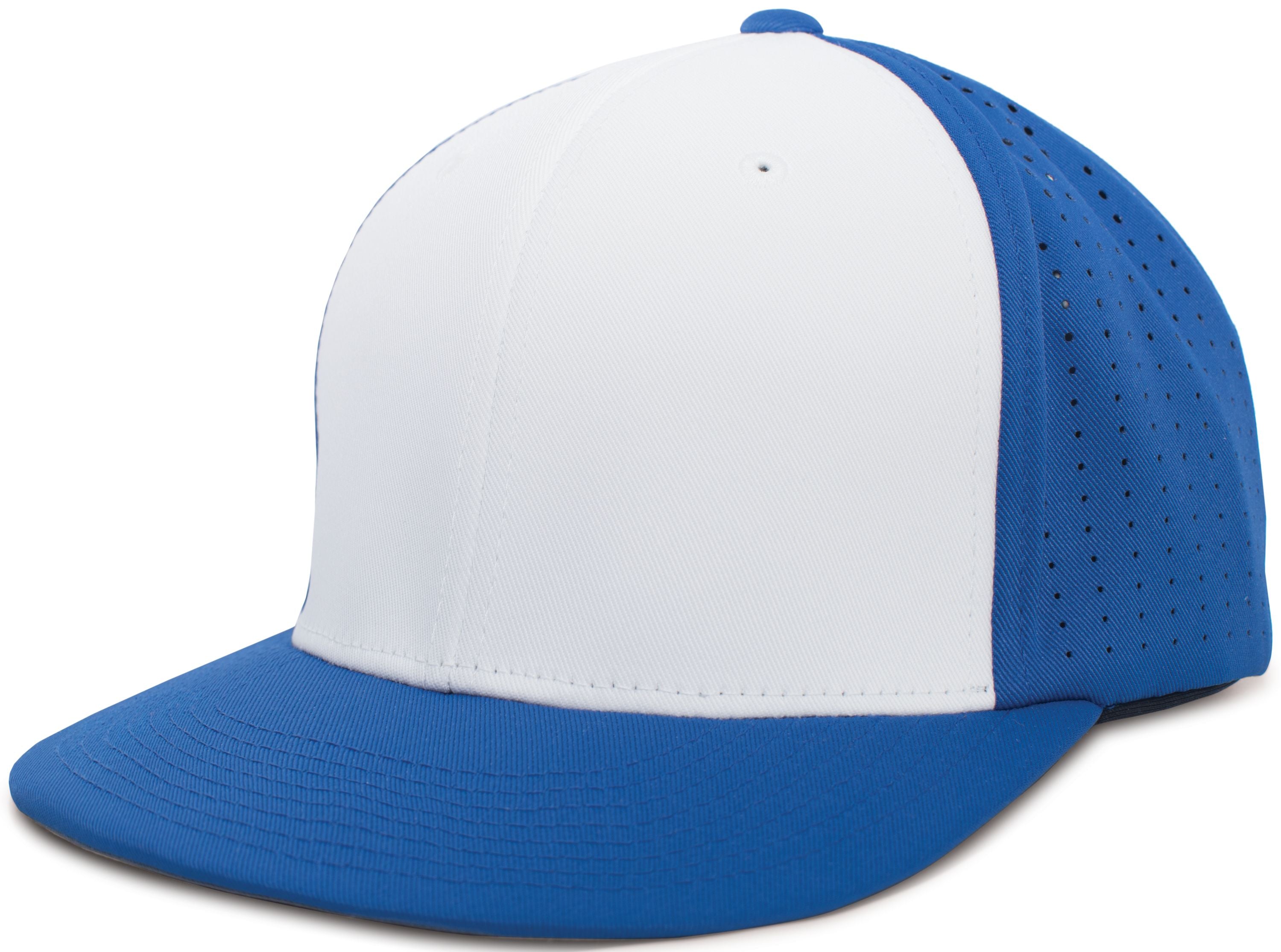 Perforated F3 Performance Flexfit® Cap - XS - WHITE/ROYAL/ROYAL