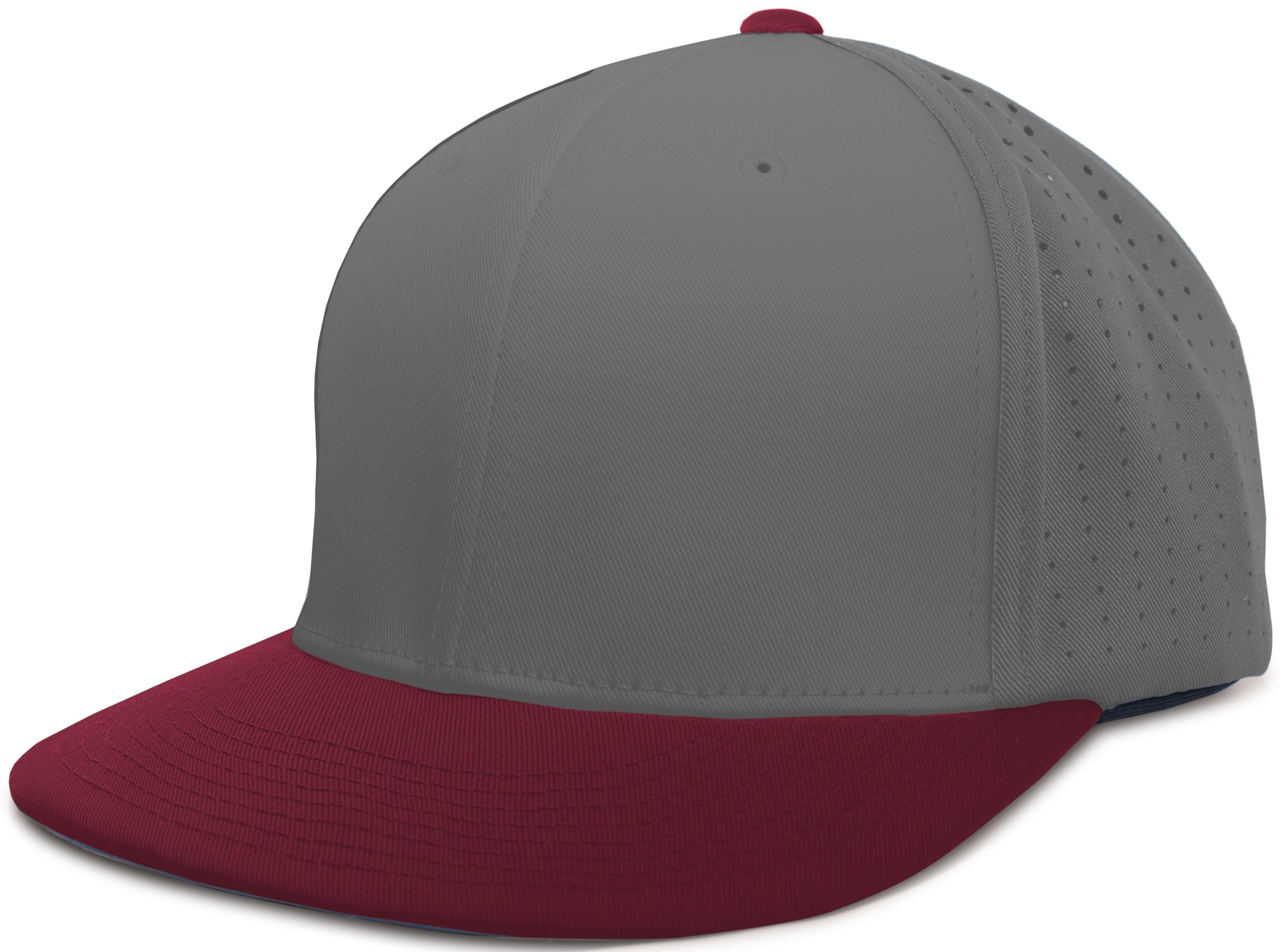 Perforated F3 Performance Flexfit® Cap - XS - GRAPHITE/MAROON