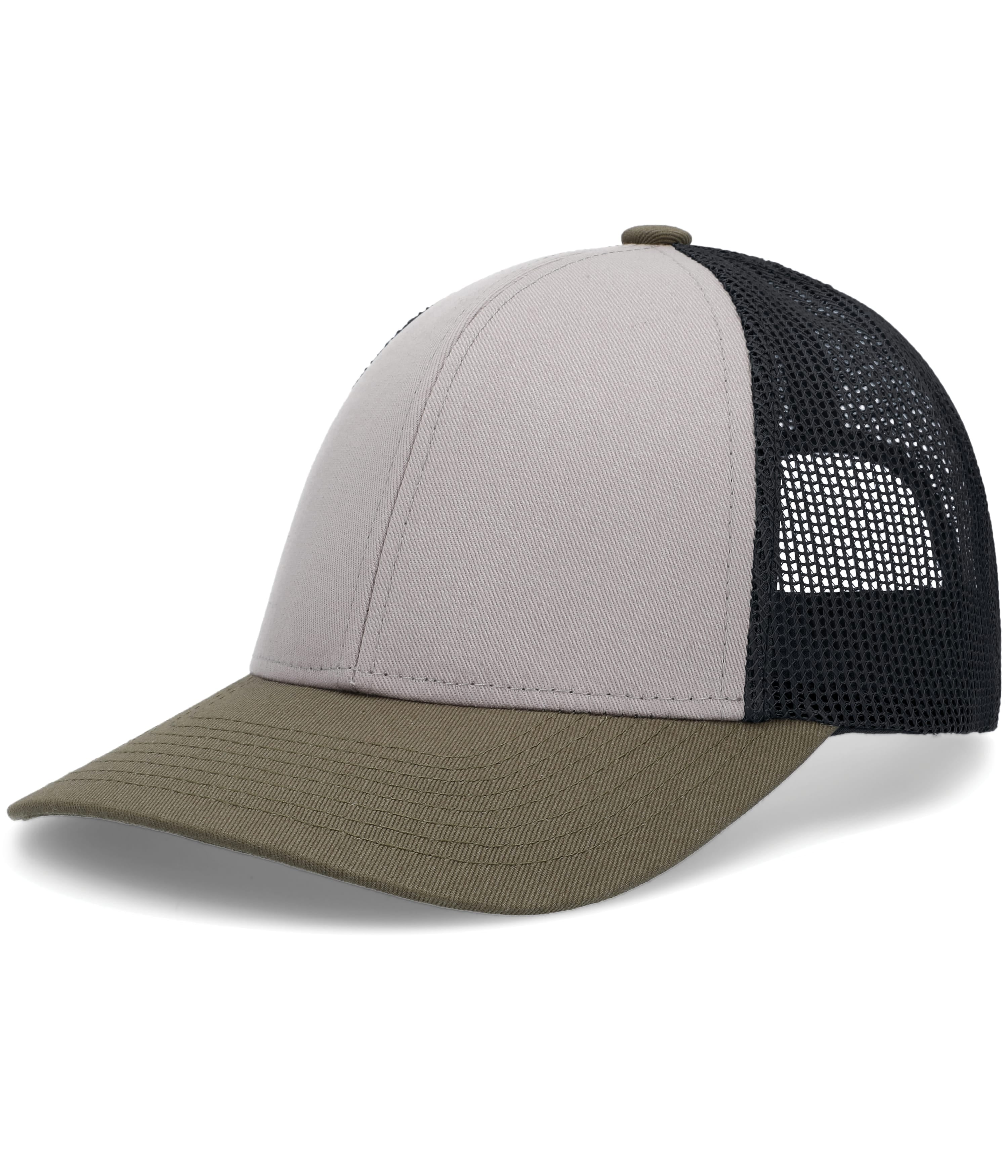 Low-Pro Trucker Cap - OS - HEATHER GREY/LIGHT CHARCOAL/MOSS
