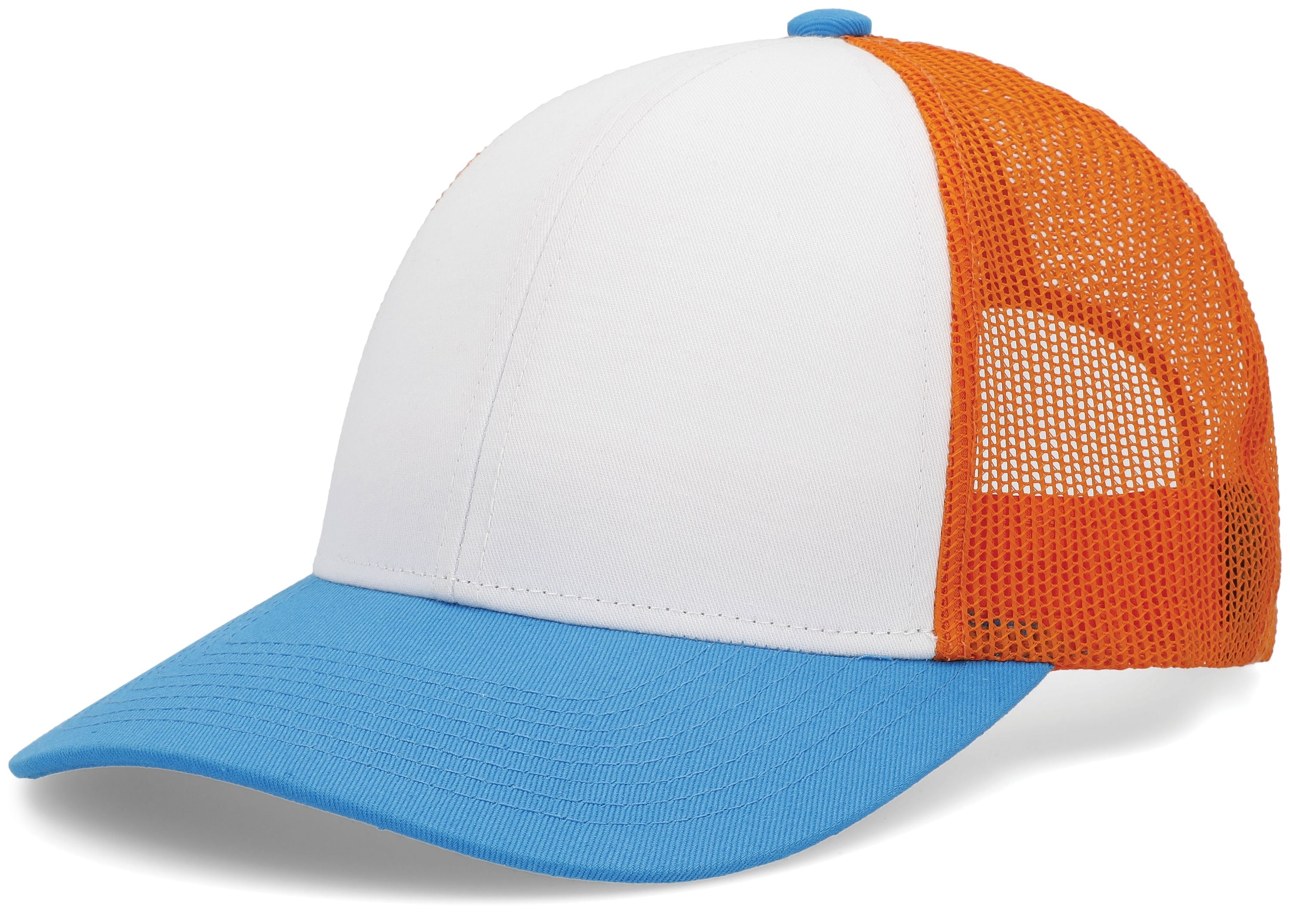 Low-Pro Trucker Cap - OS - WHITE/NEON ORANGE/PANTHER TEAL