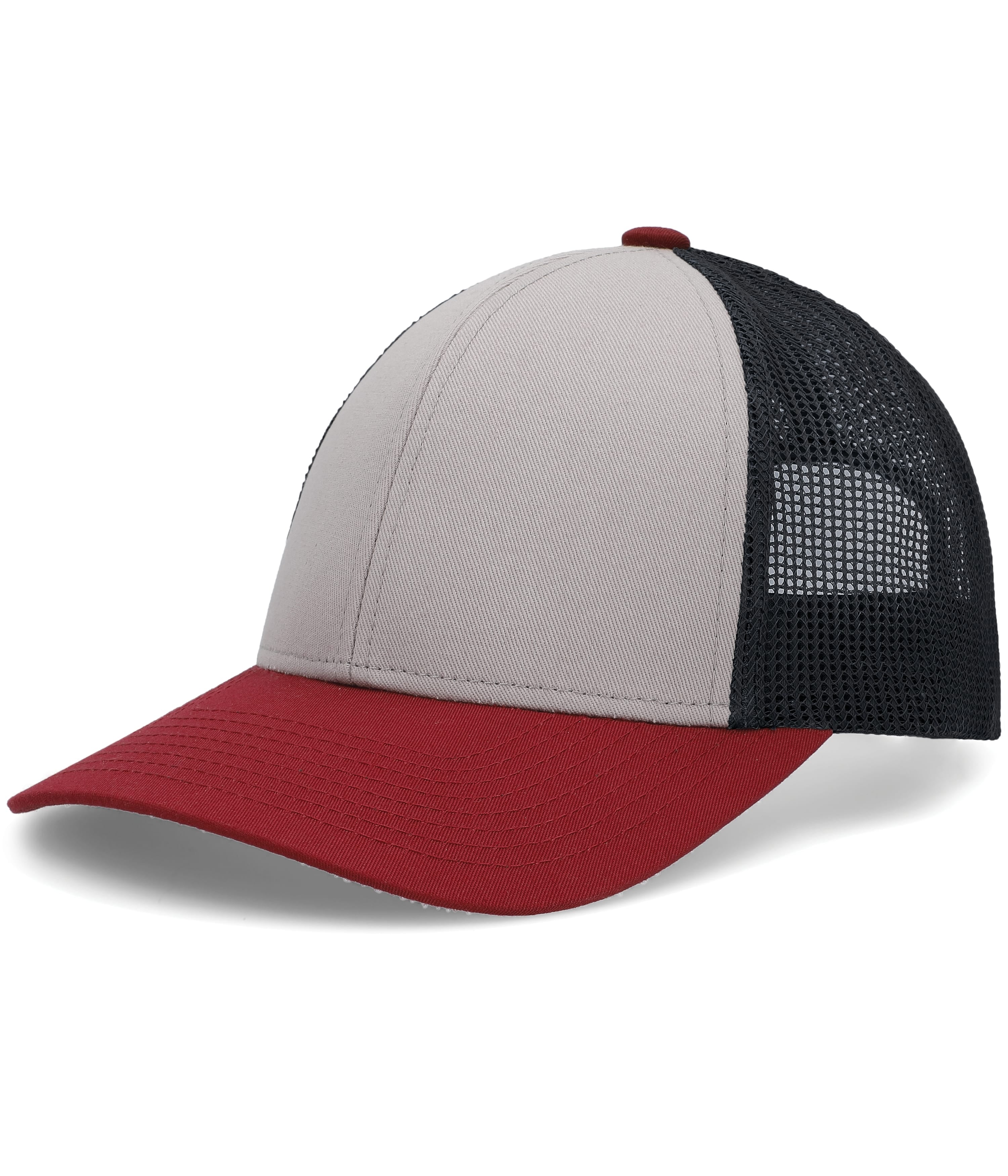 Low-Pro Trucker Cap - OS - HEATHER GREY/LT CHARCOAL/VARSITY RED