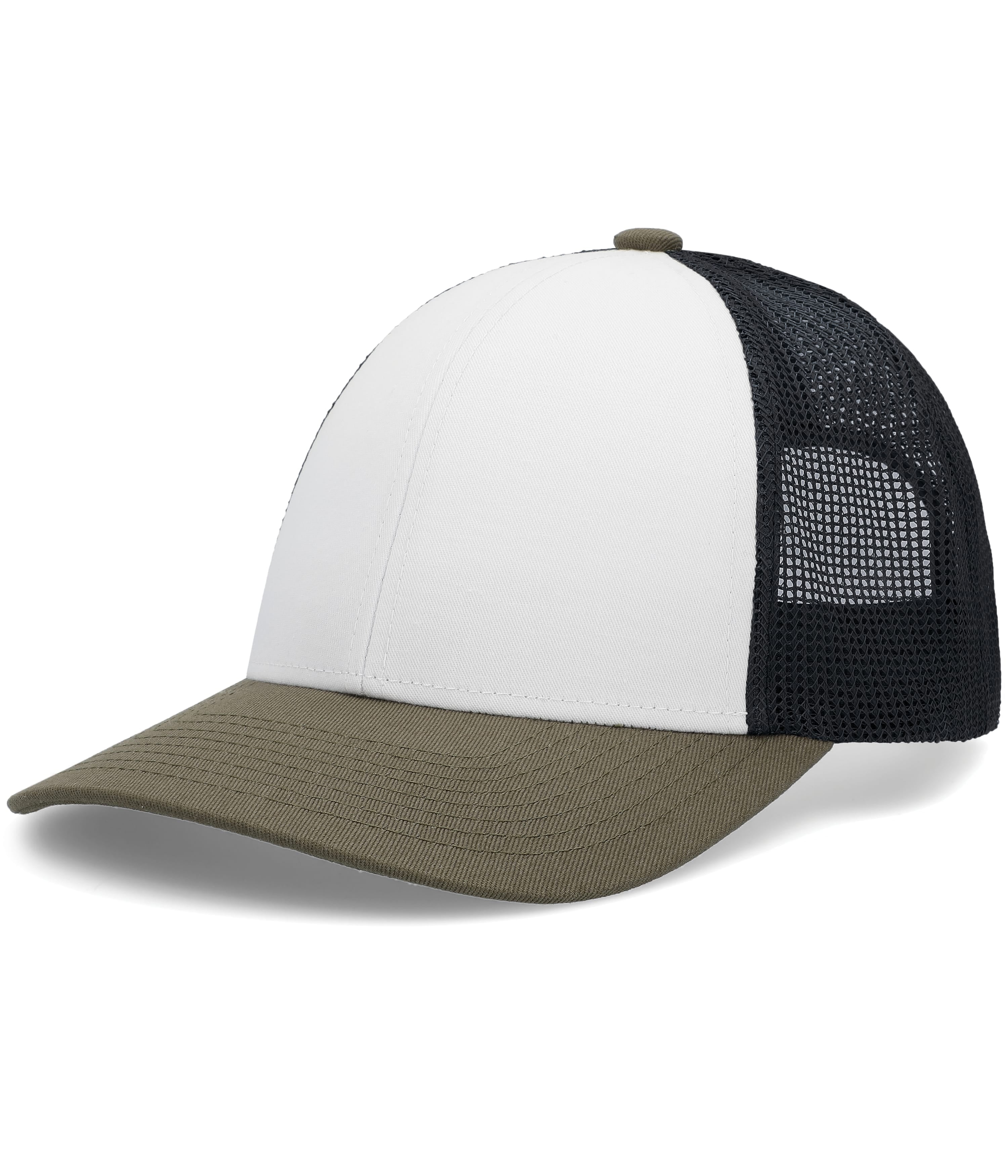 Low-Pro Trucker Cap - OS - WHITE/LIGHT CHARCOAL/MOSS