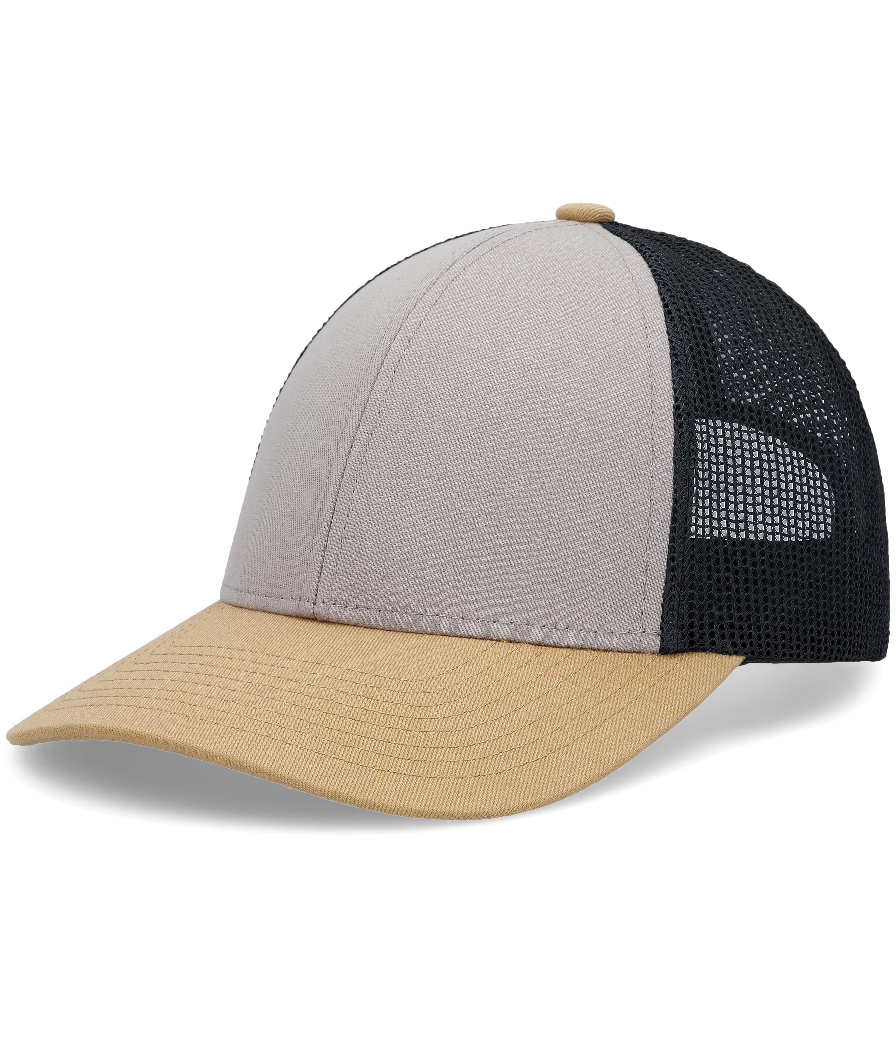 Low-Pro Trucker Cap - OS - HEATHER GREY/LT CHARCOAL/AMBER GOLD