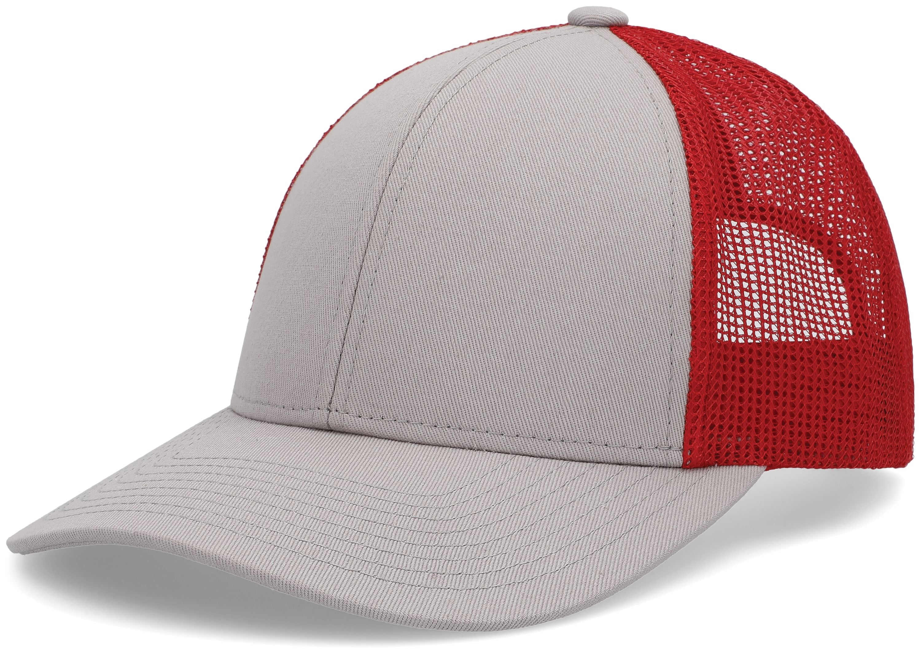 Low-Pro Trucker Cap - OS - HEATHER GREY/RED/HEATHER GREY