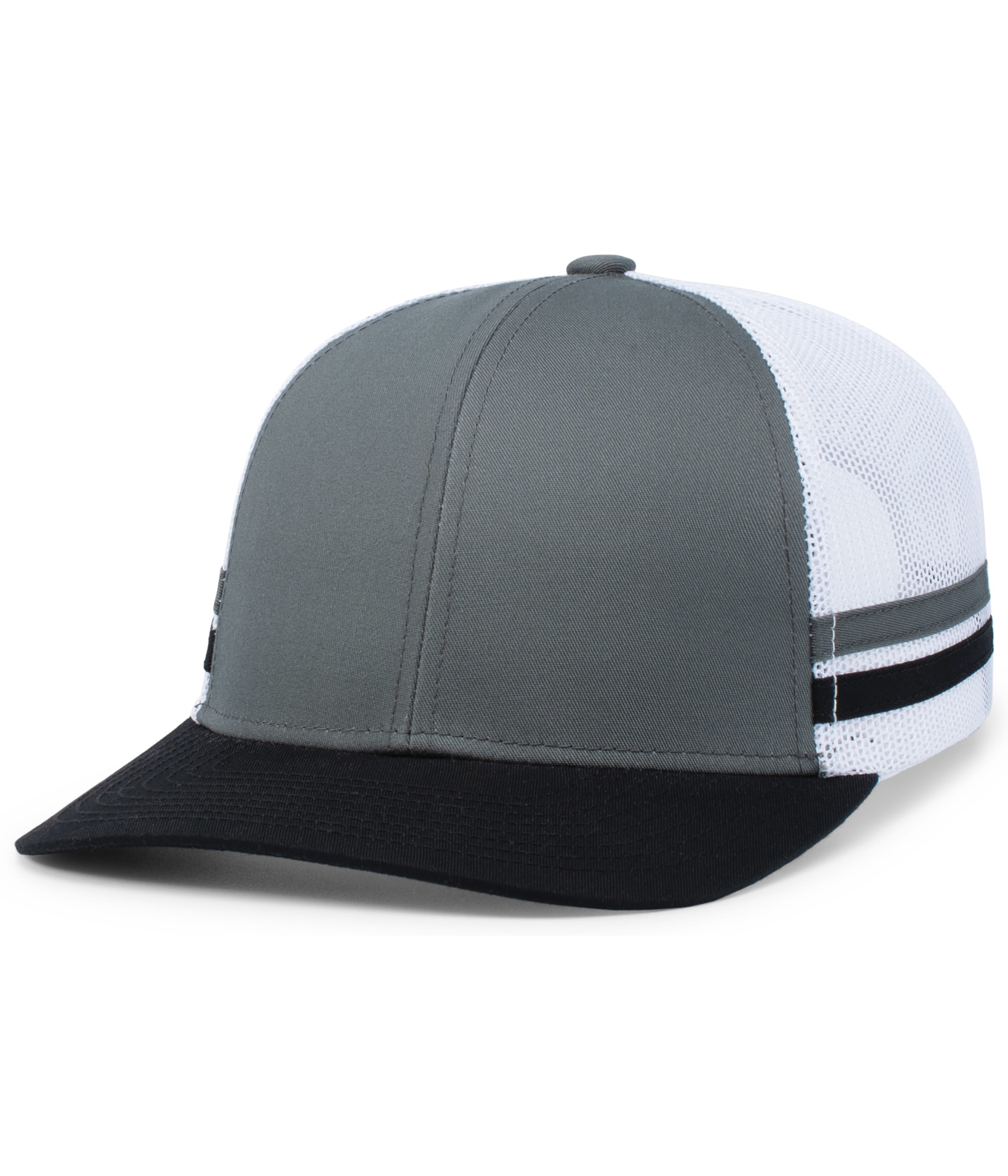 Low-Profile Stripe Trucker Cap - OS - GRAPHITE/WHITE/BLACK