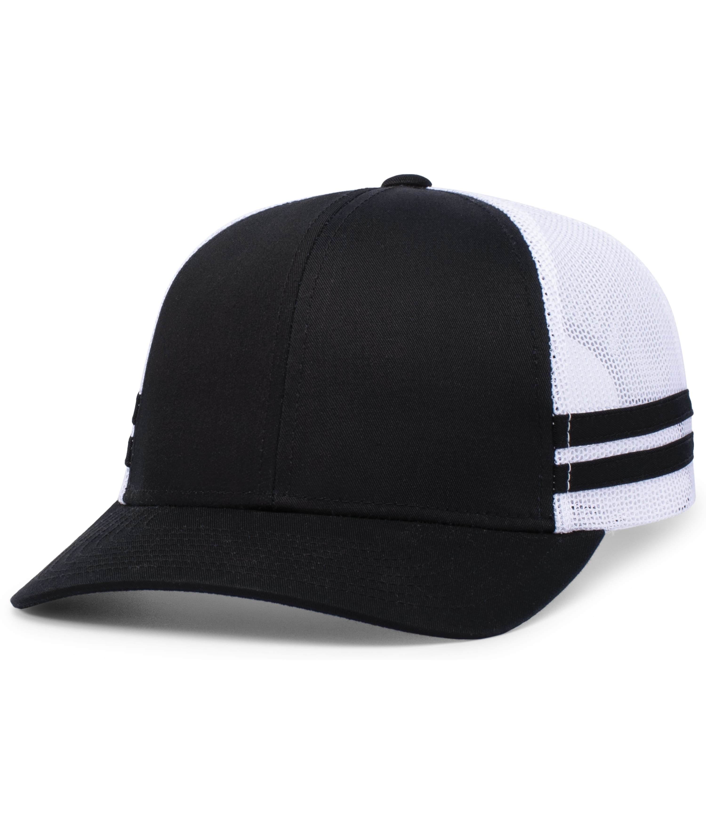 Low-Profile Stripe Trucker Cap - OS - BLACK/WHITE/BLACK