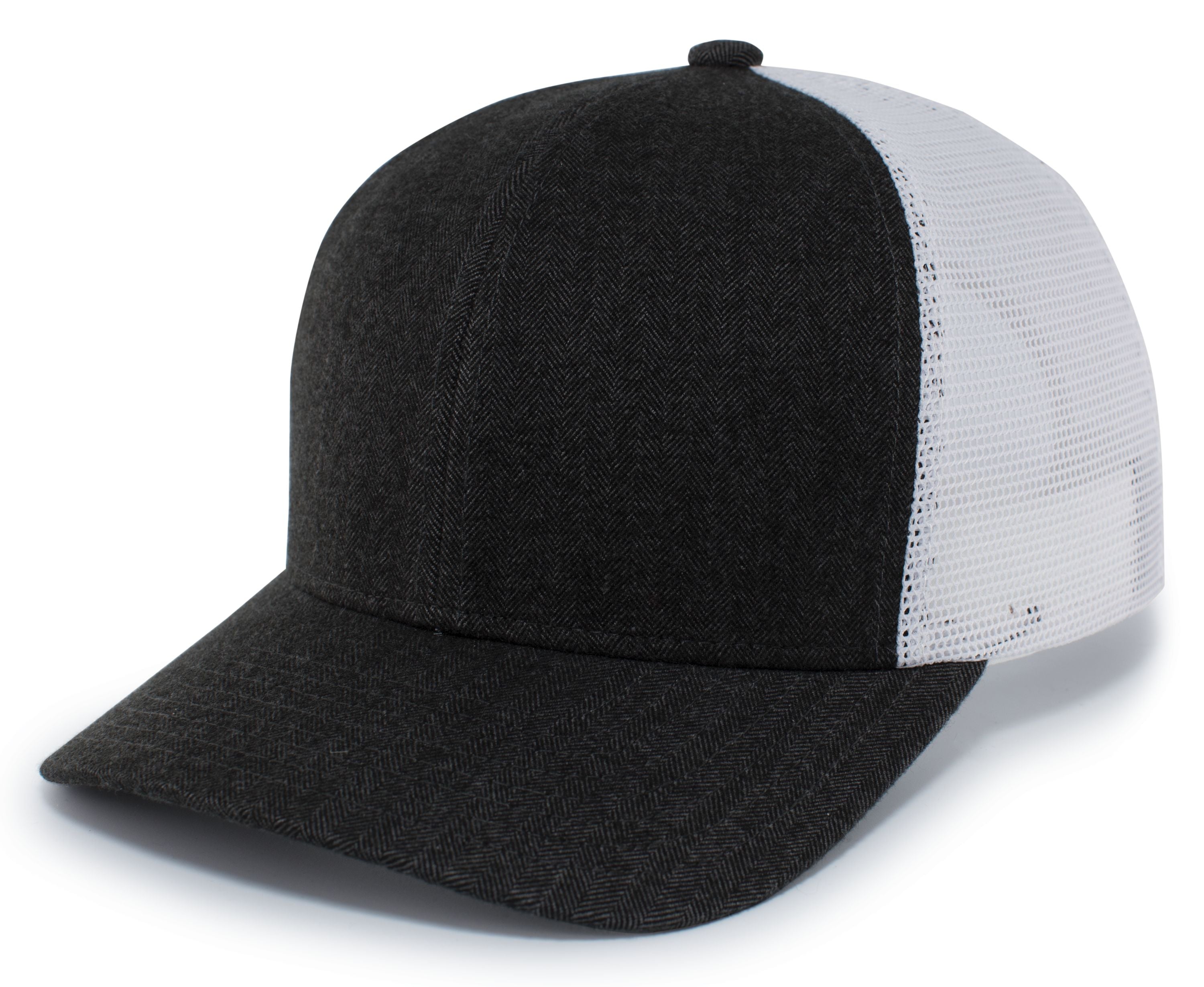 Herringbone Trucker Cap - OS - LT CHARCOAL/WHITE/LT CHARCOAL
