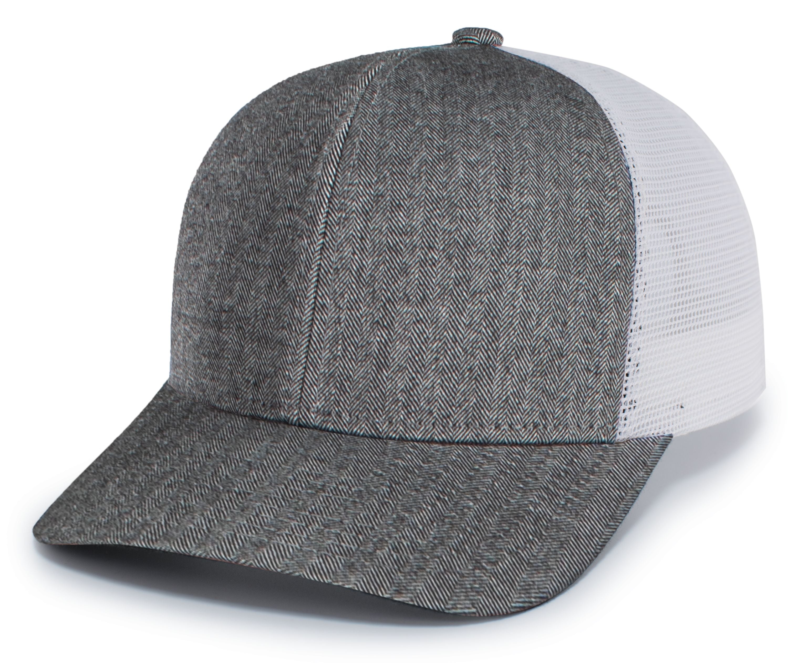 Herringbone Trucker Cap - OS - LIGHT GREY/WHITE/LIGHT GREY