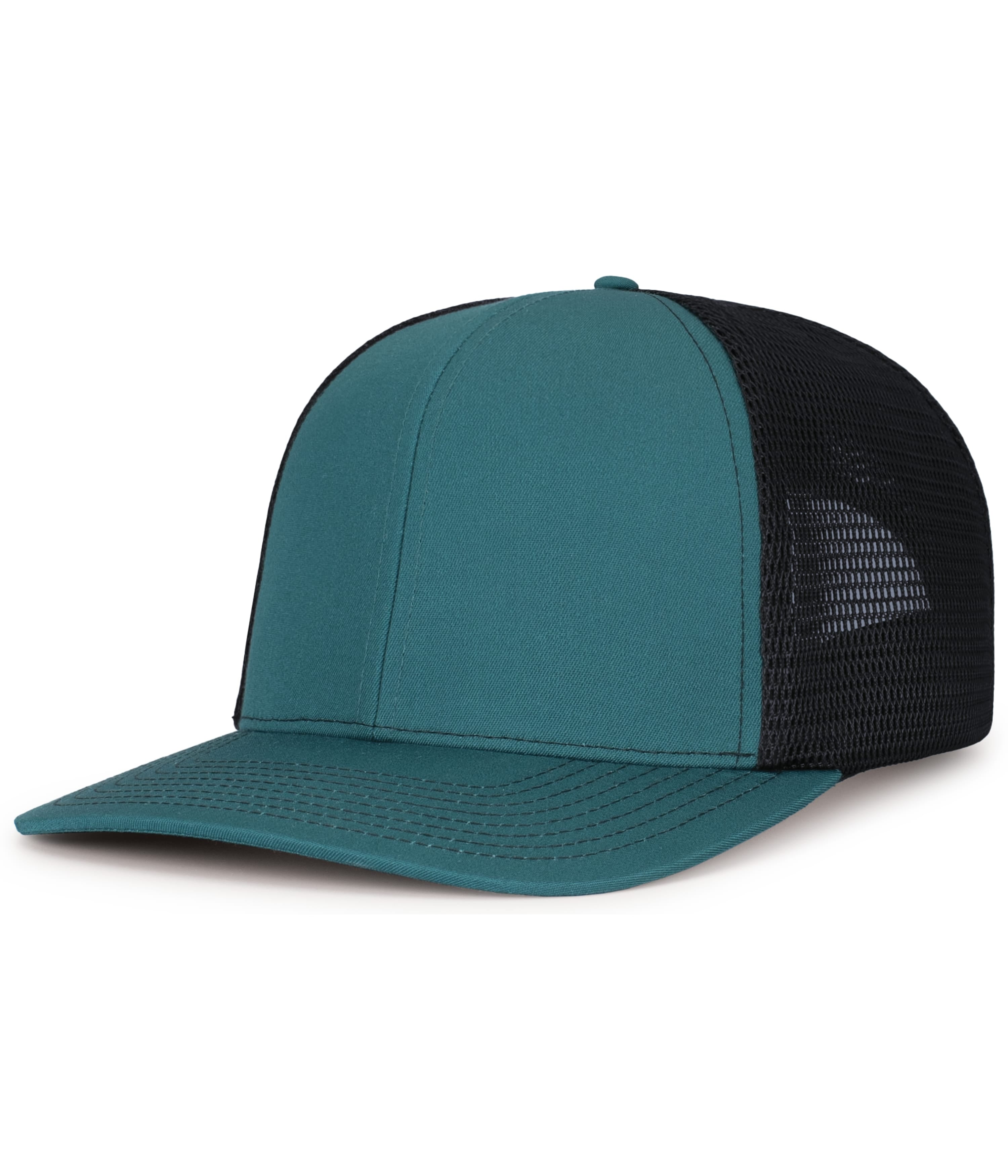 Contrast Stitch Trucker PacFlex Snapback Cap - OS - DEEP TEAL/LT CHARCOAL/DEEP TEAL