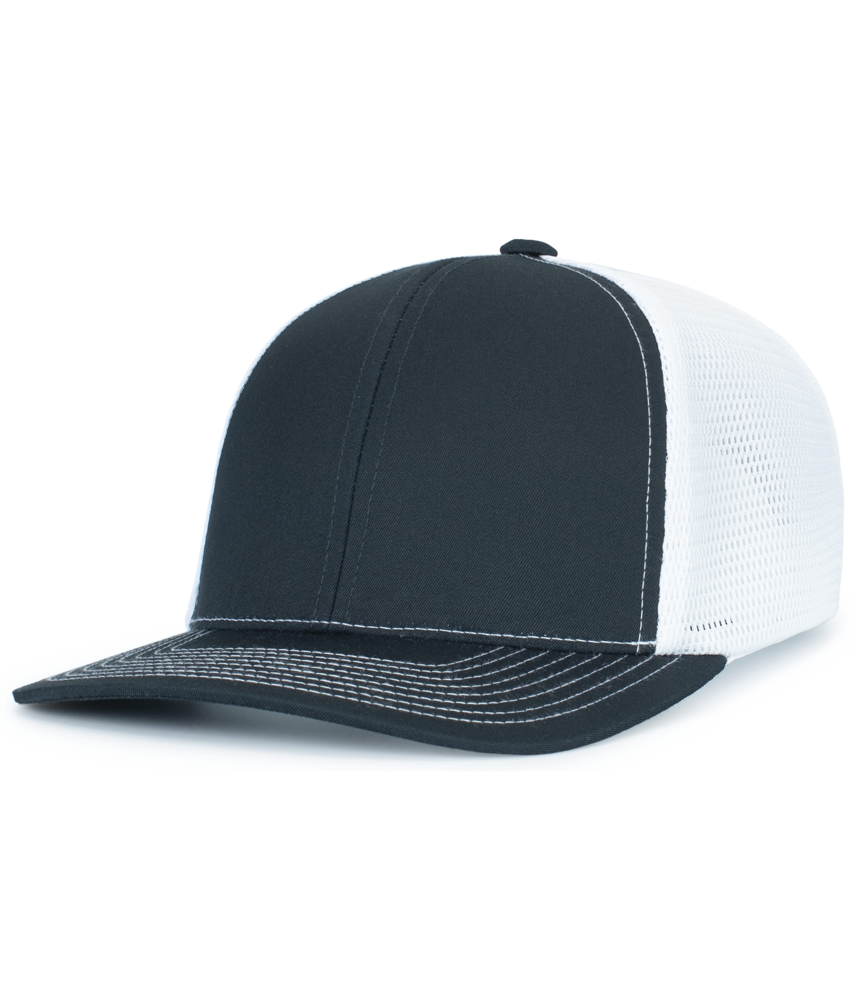 Contrast Stitch Trucker PacFlex Snapback Cap - OS - NAVY/WHITE/NAVY