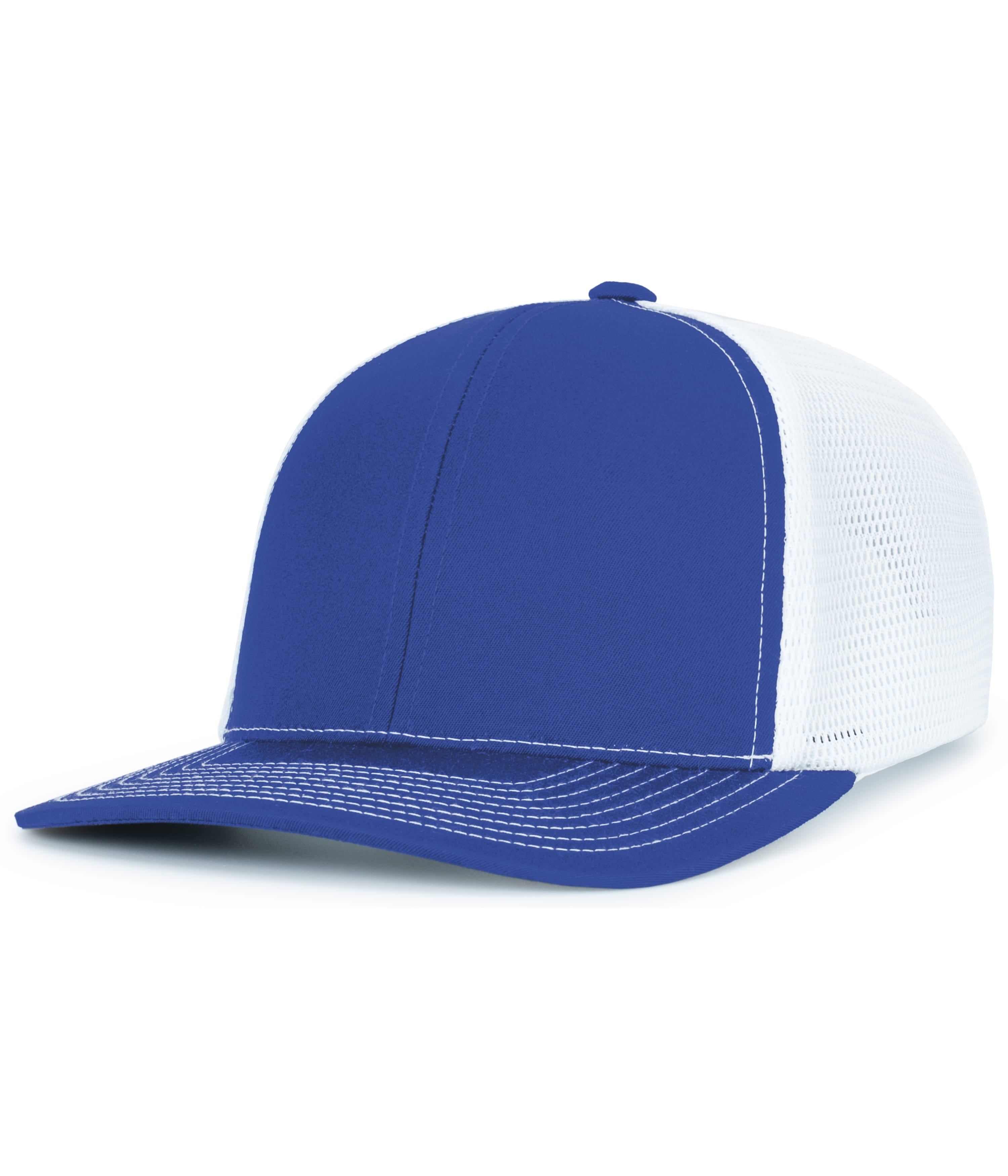 Contrast Stitch Trucker PacFlex Snapback Cap - OS - ROYAL/WHITE/ROYAL