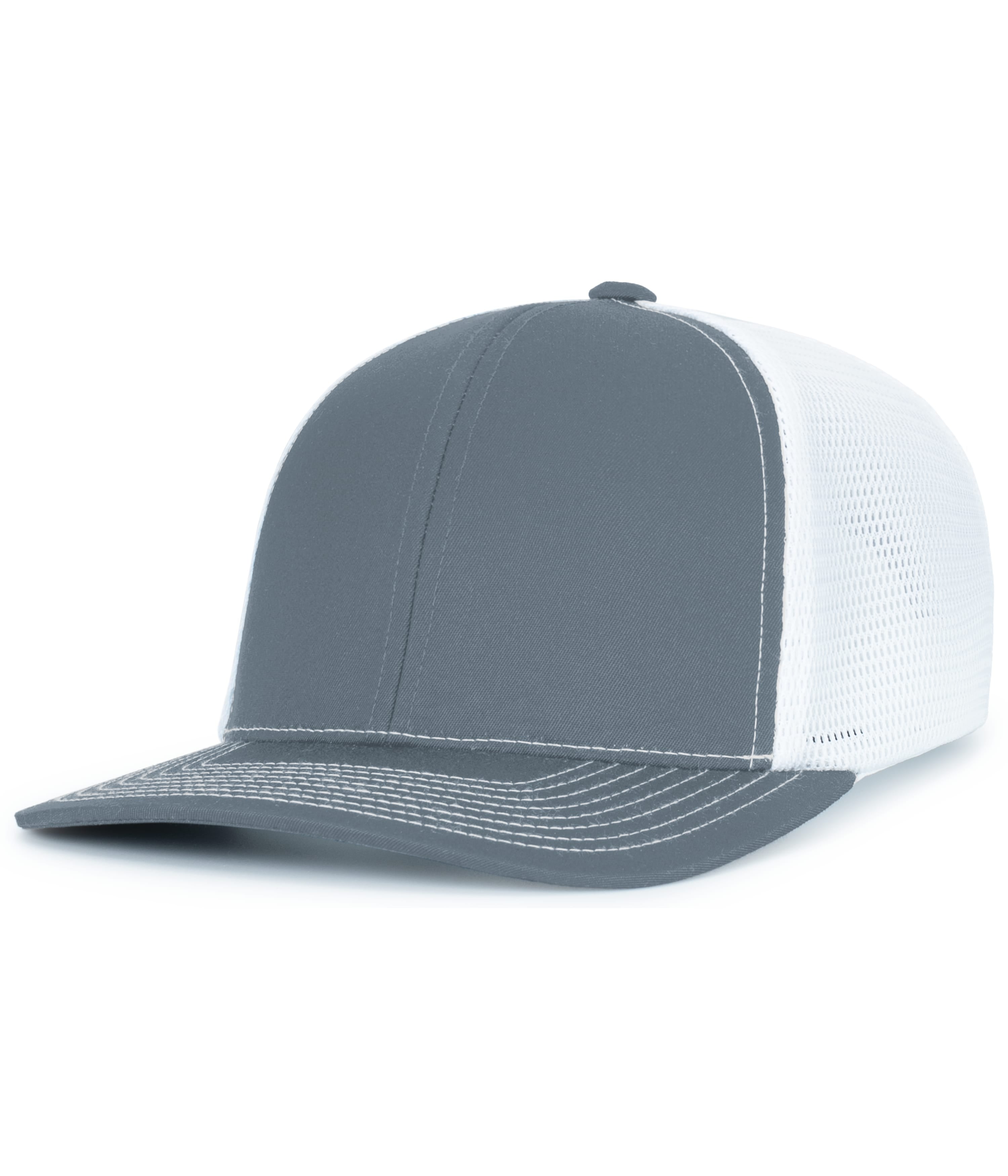 Contrast Stitch Trucker PacFlex Snapback Cap - OS - GRAPHITE/WHITE/GRAPHITE