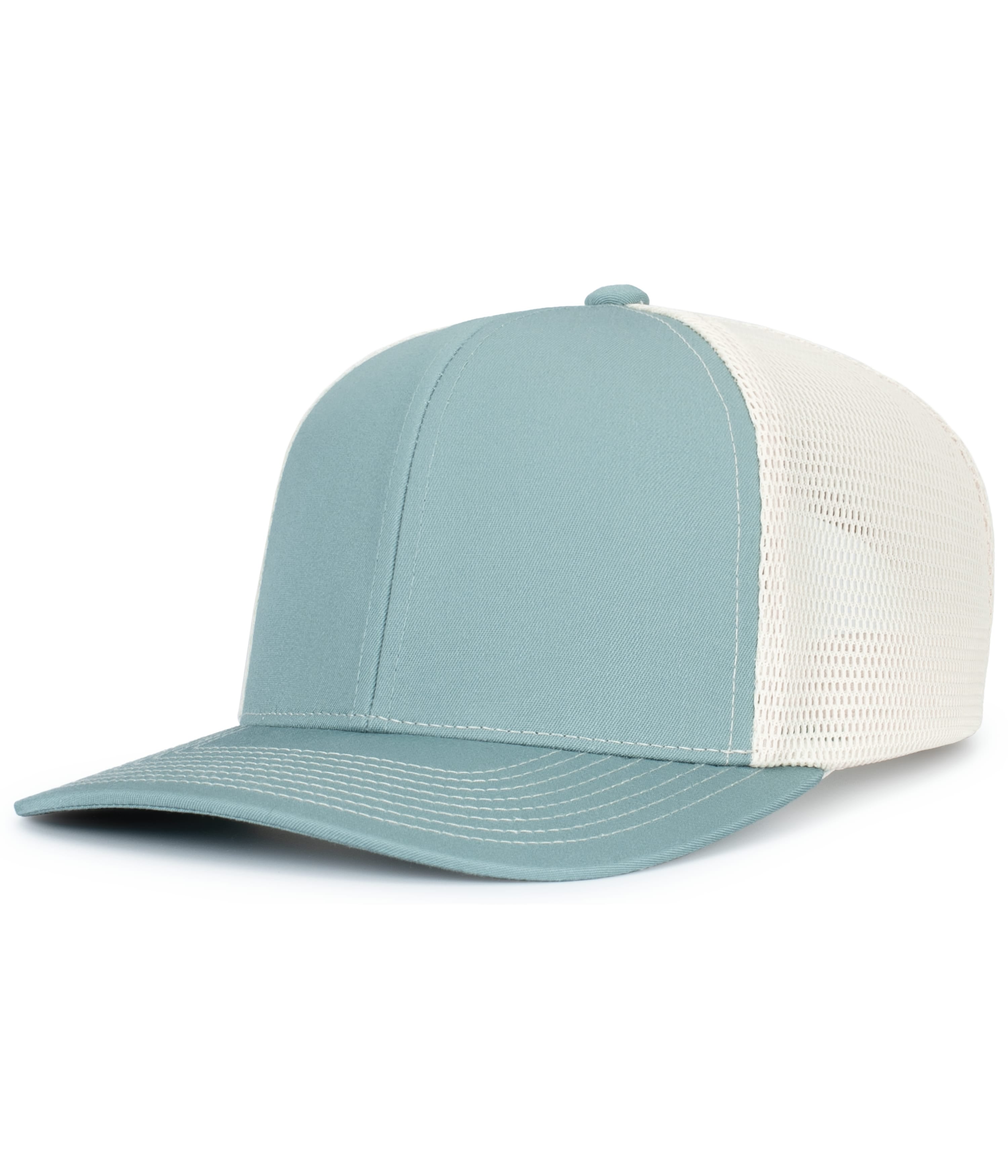 Contrast Stitch Trucker PacFlex Snapback Cap - OS - SMOKE BLUE/BEIGE/SMOKE BLUE