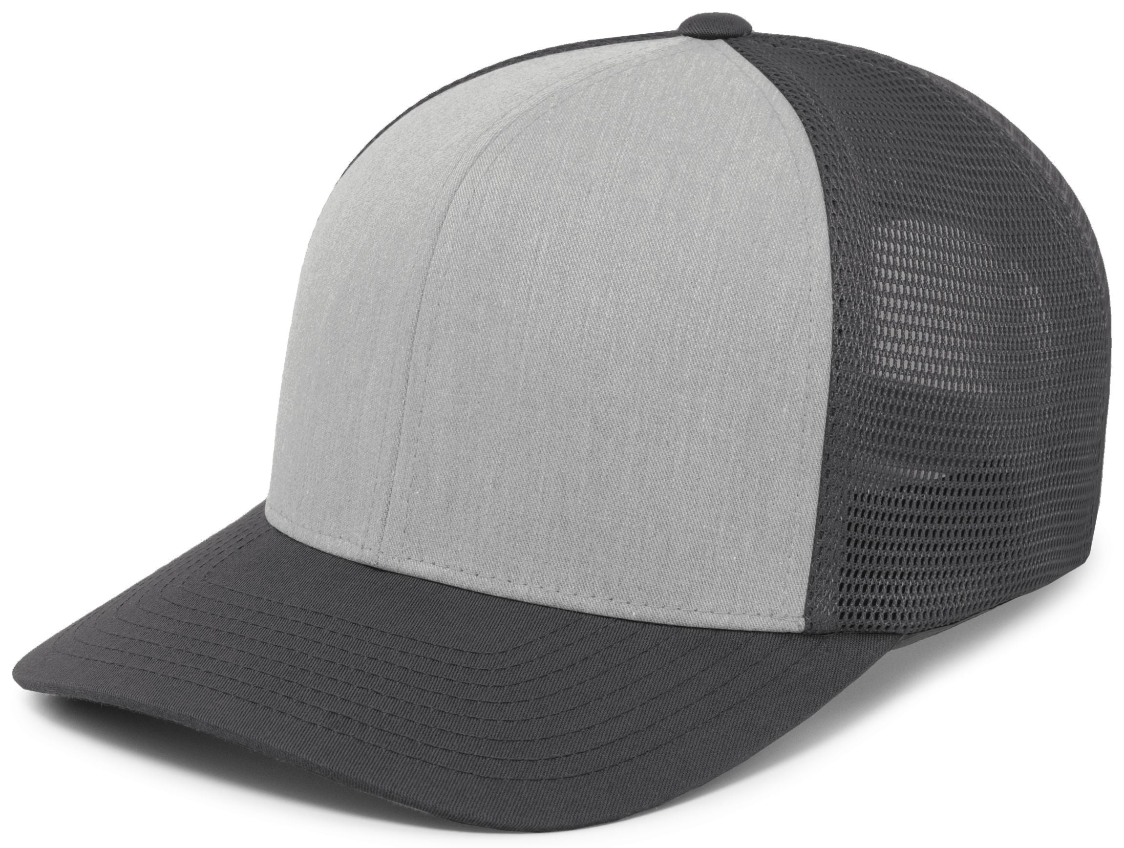 Trucker PacFlex Snapback Cap - OS - HEATHER GREY/LT CHARCOAL/LT CHARCOAL