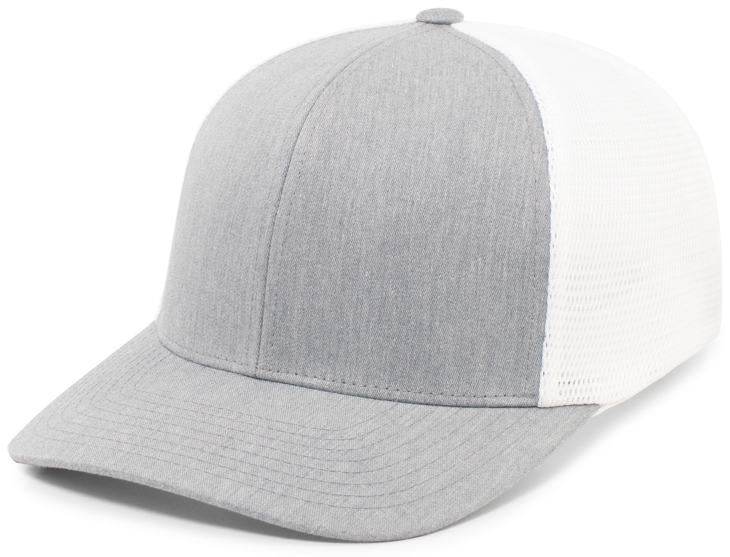 Trucker PacFlex Snapback Cap - OS - HEATHER GREY/WHITE/HEATHER GREY