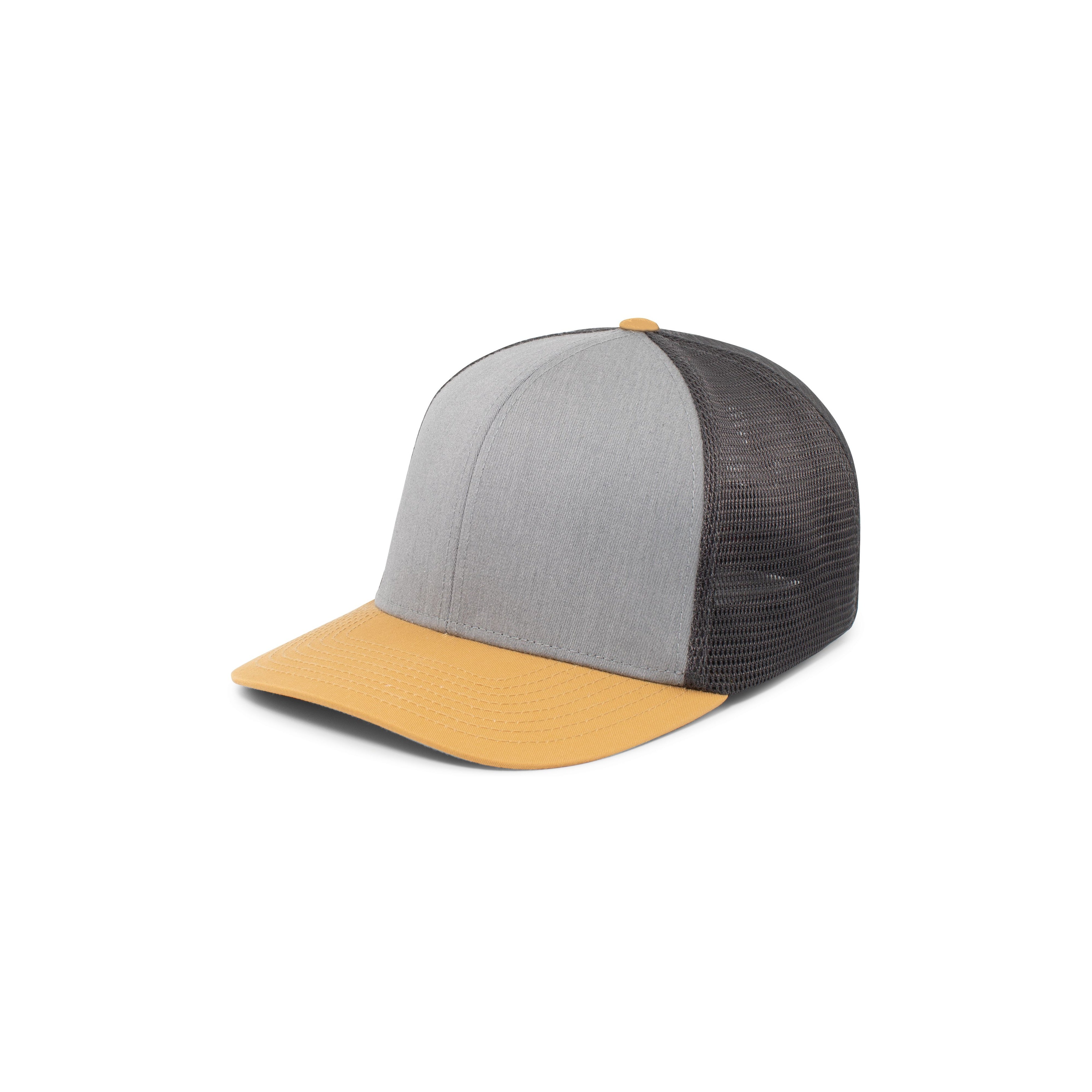 Fusion Trucker Cap - L/XL - HEATHER GREY/LT CHARCOAL/AMBER GOLD