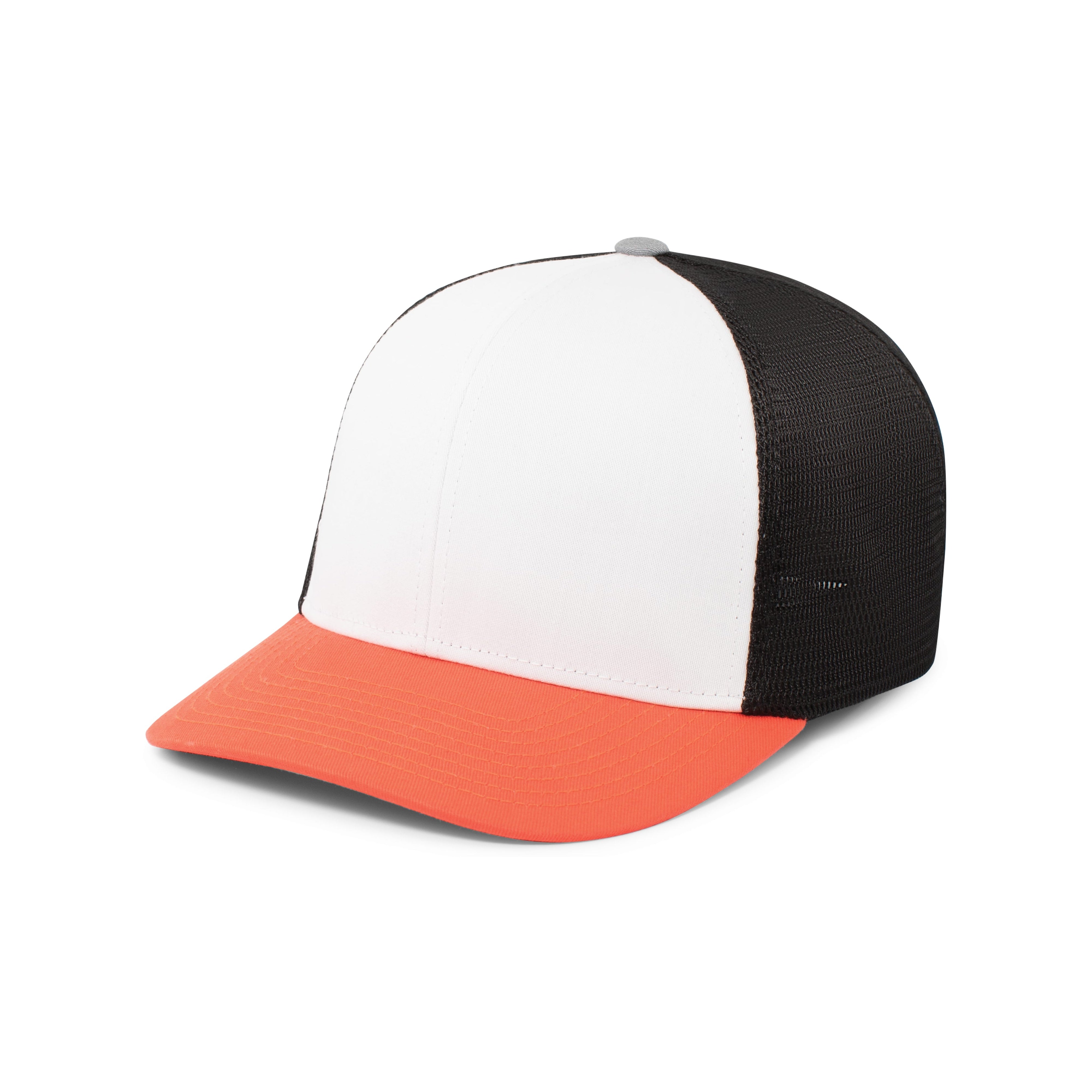 Fusion Trucker Cap - L/XL - WHITE/BLACK/ORANGE