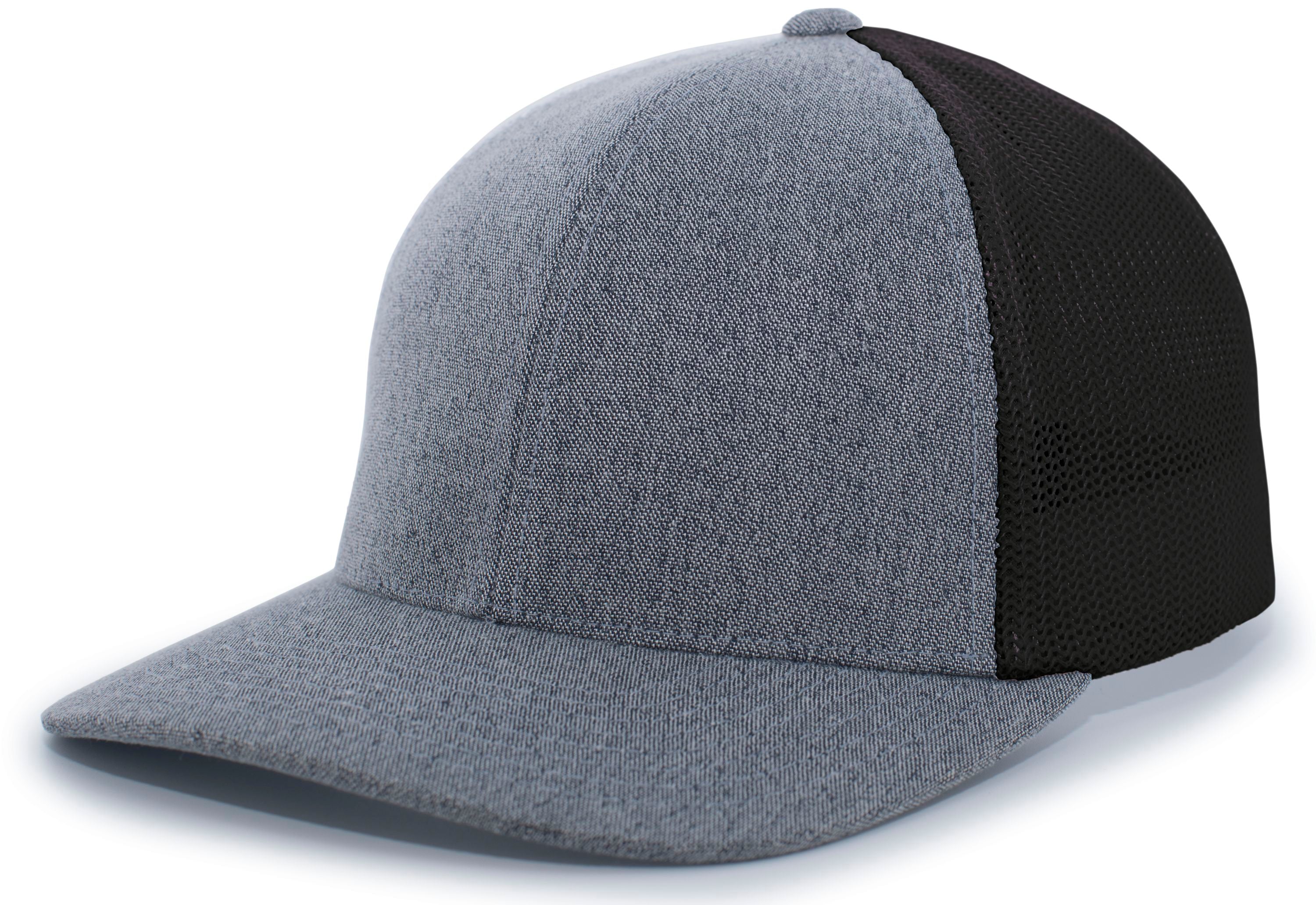 Heather Trucker PacFlex Cap - XS - GREY HEATHER/BLACK