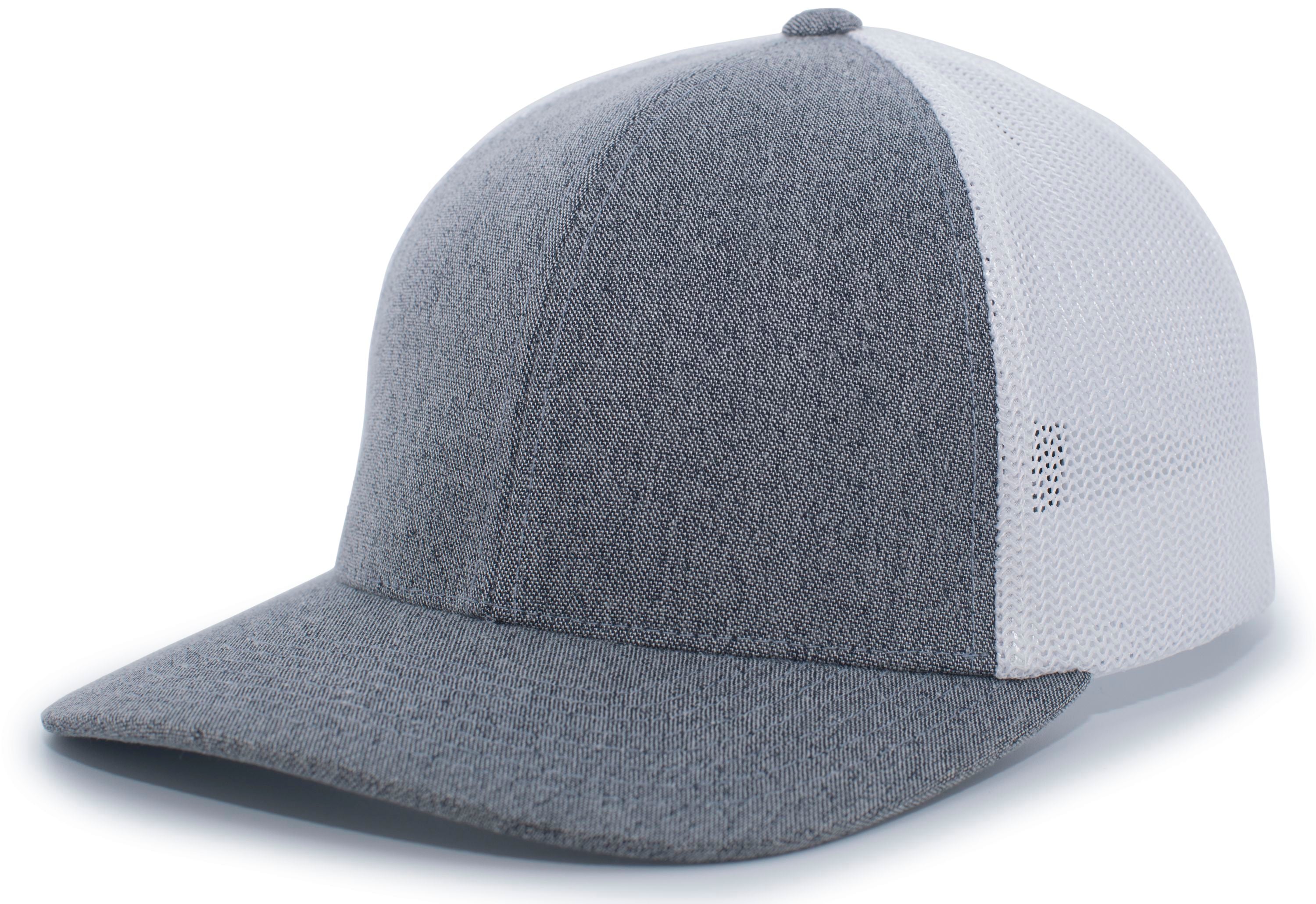 Heather Trucker PacFlex Cap - XS - GREY HEATHER/WHITE