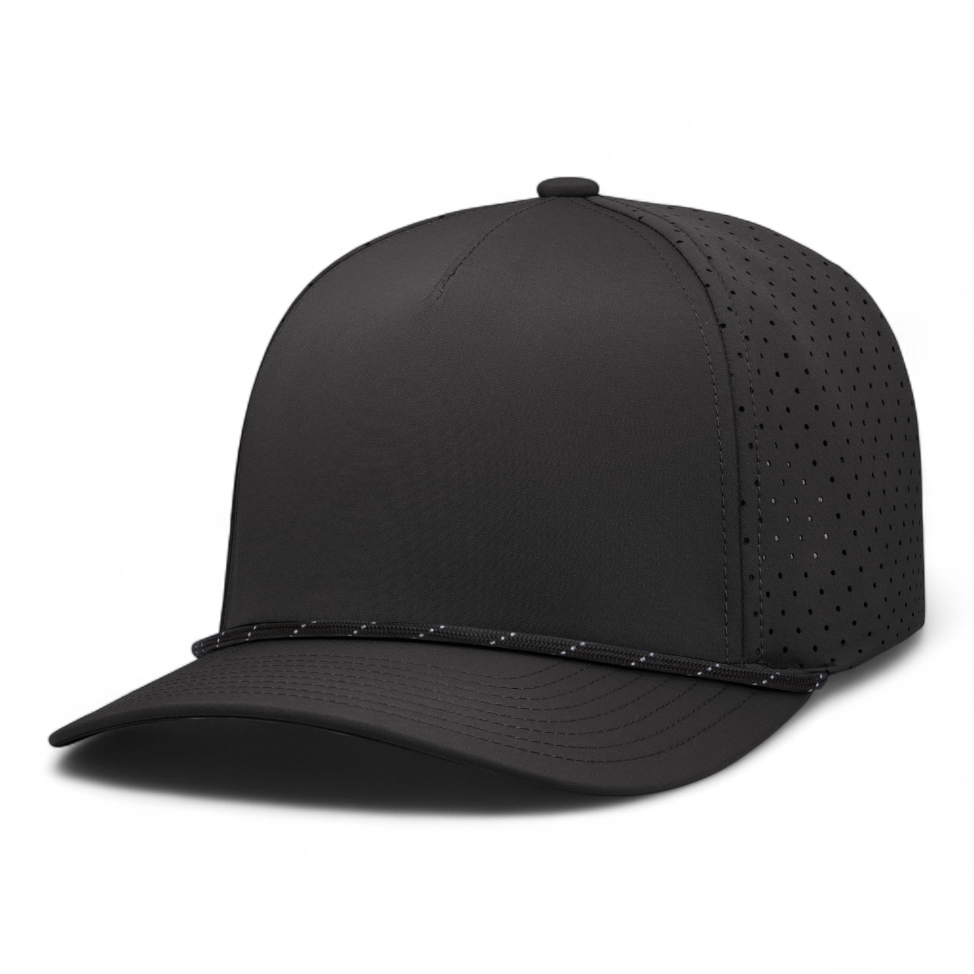 Weekender  Perforated Snapback Cap - OS - BLACK/BLACK/WHITE