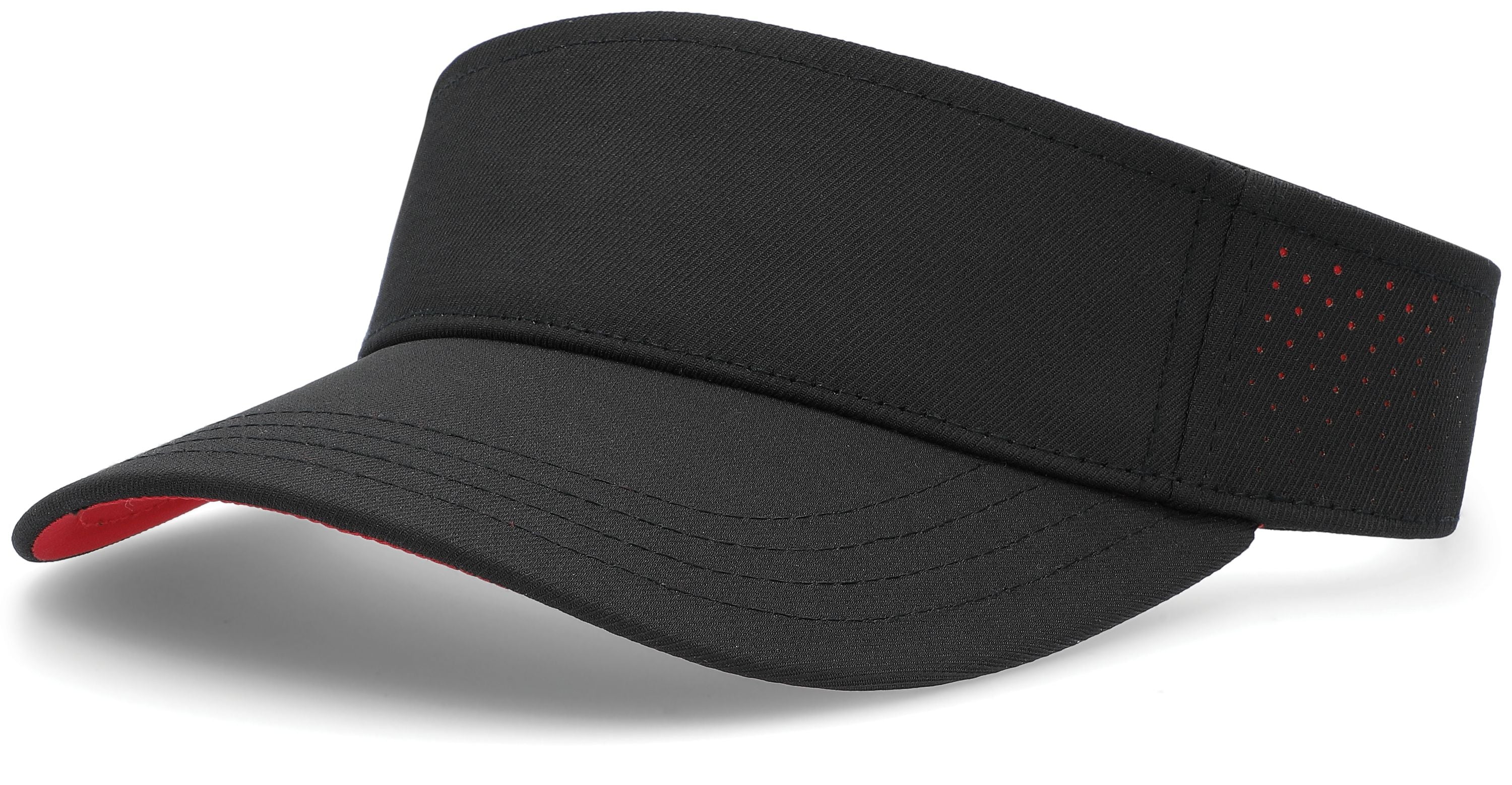 Perforated Visor Powered by Coolcore® - OS - BLACK/RED