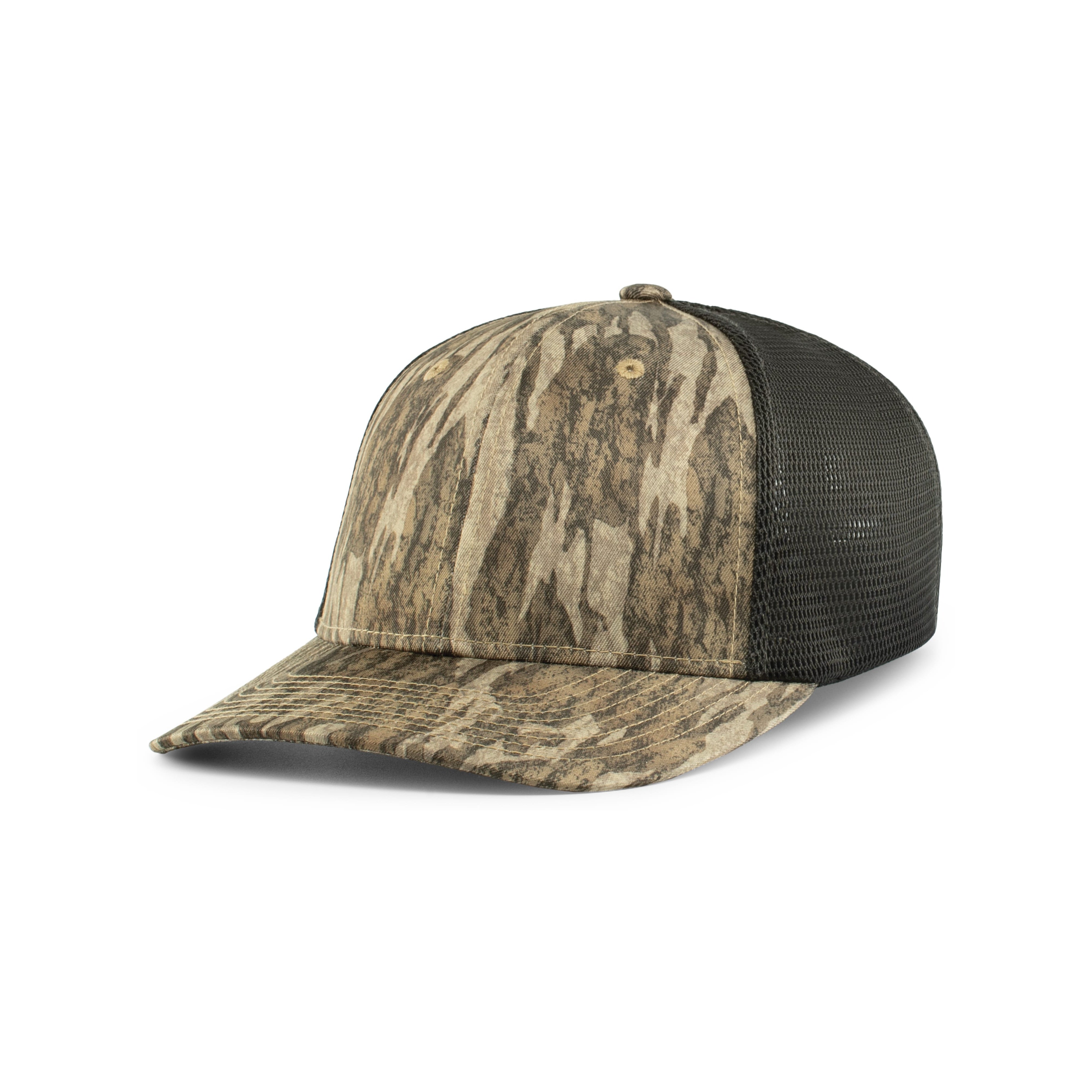 Mossy Oak�� Low-Profile Trucker PacFlex Cap - L/XL - NEW BOTTOMLAND/LT CHARCOAL/NEW BOTTOMLAND