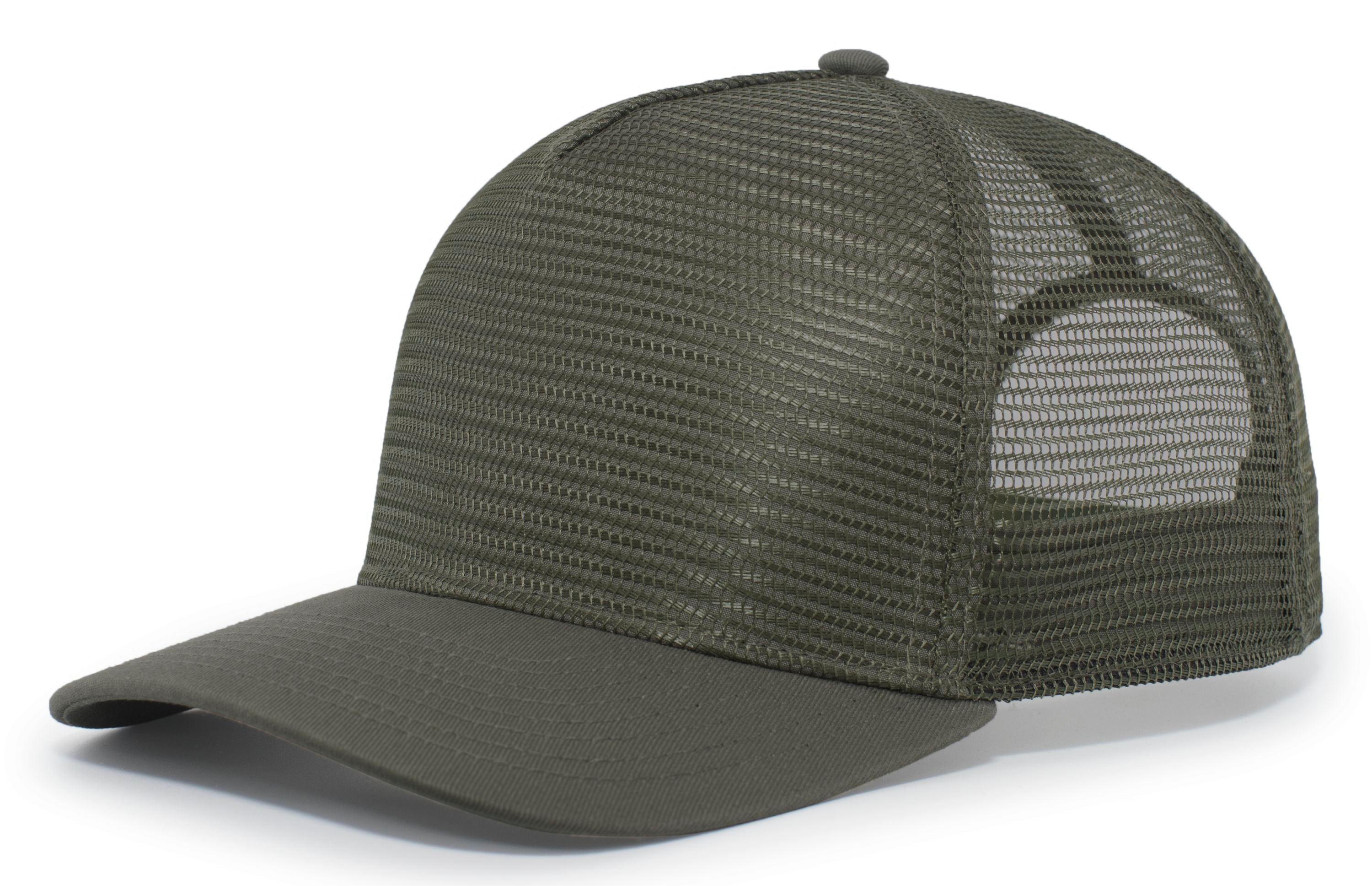5-Panel Mesh Overlay Trucker Snapback - OS - LODEN