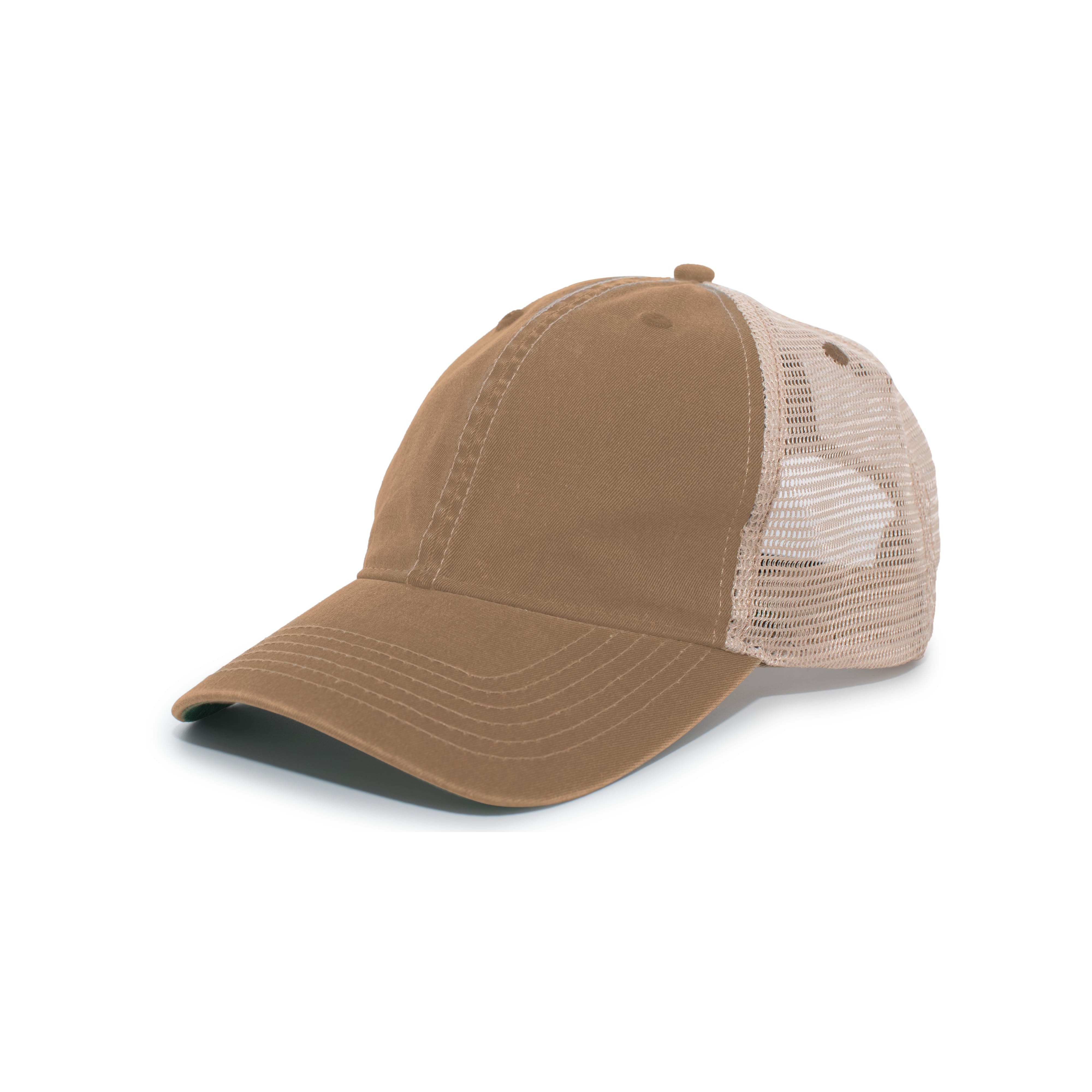 Vintage &quot;Dirty&quot; Trucker Snapback Cap - OS - BROWN/TAN/BROWN